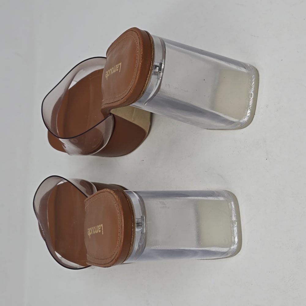 Larroude Dolly Lucite Vinyl Platform Women's Mules - Picture 5 of 8